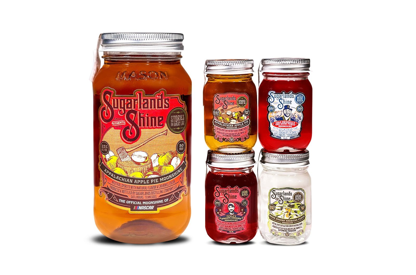 Sugarlands Moonshiner's (4) Mini Jar Souvenir Gift Set